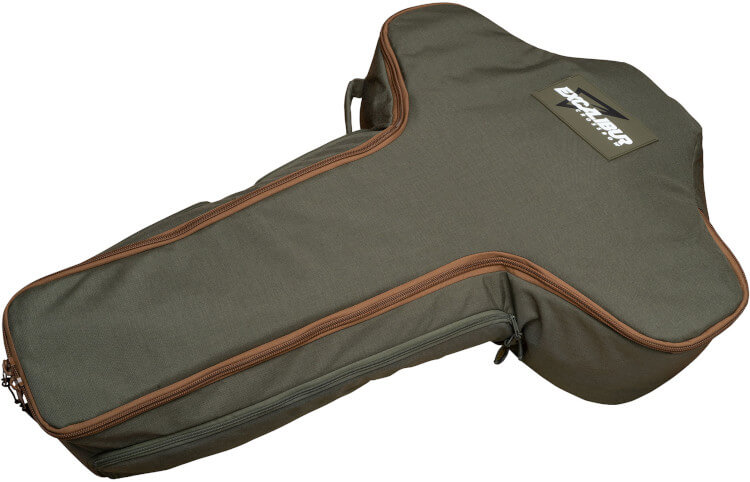 Excalibur Mag Air - Very Lightweight and Durable Crossbow Review 8 a green crossbow case with brown stitching